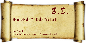 Buczkó Dániel névjegykártya